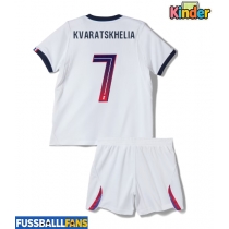 Paris Saint-Germain Khvicha Kvaratskhelia #7 Auswärts Trikotsatz Kinder 2026-27 Kurzarm (+ Kurze Hosen)